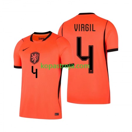 Billiga Fotbollströjor Nederländerna Virgil van Dijk 4 Hemma tröja WM 2026 Kortärmad